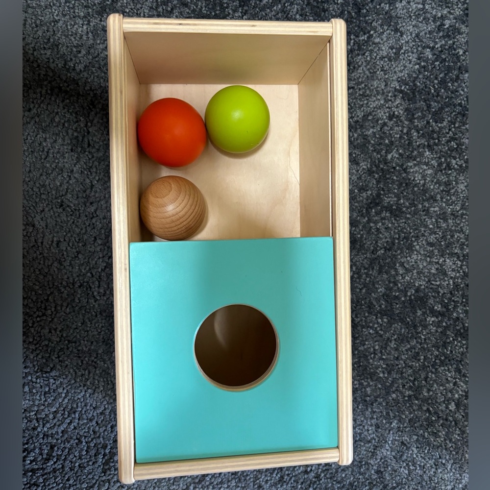 Wooden Ball Drop Toy with Colorful Balls